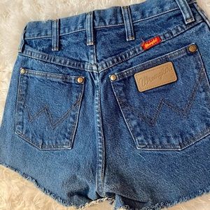 Wrangler’s Vintage High Waisted Denim Shorts